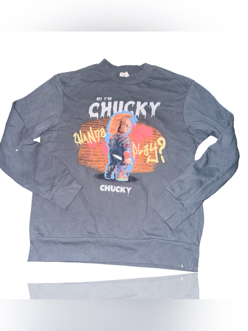 Chucky Graphic Crewneck Sweatshirt - Charcoal